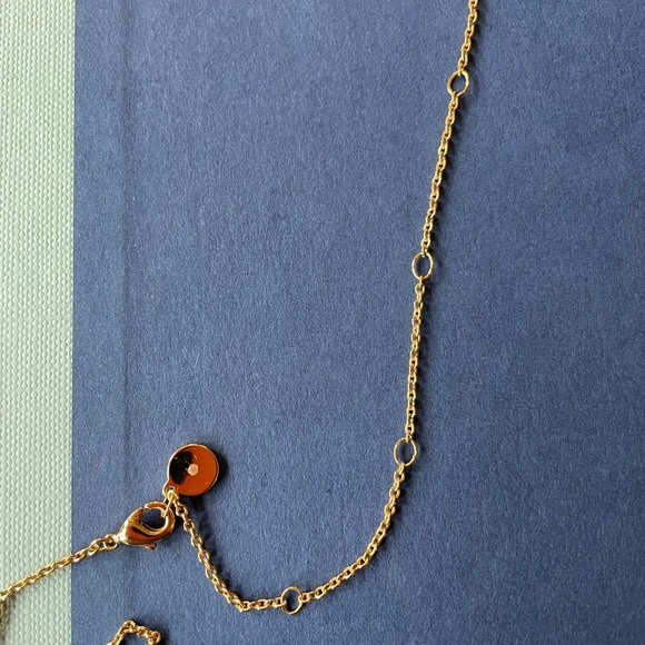 Split horn gold and stone necklace - Picture 6 of 6